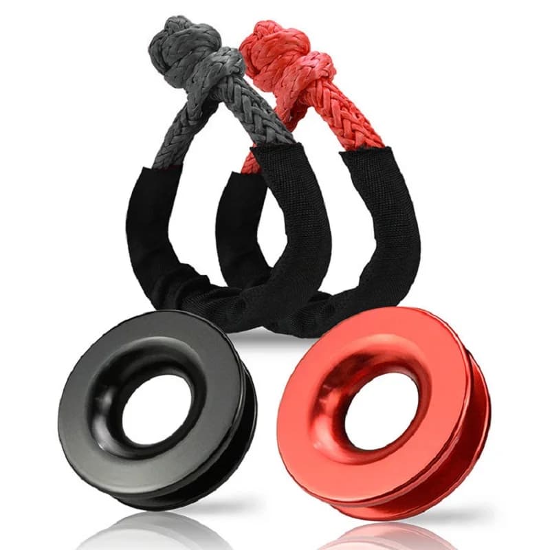 Rope Grill Flexible Handles for Synthetic Car 55000 Lb Recovery Ring Trailer Belt Tirare 17t Truck Accessories for Broken Car Rider Down