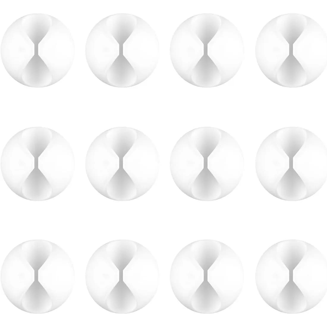 Confezione da 12 Clip Adesive Bianche per Cavi, Supporti Durevoli Autoadesivi per Cavi, Pratici Organizzatori per Fili, Clip Adesive per Gestione Cavi, Mantengono Ordinato i Cavi del Caricabatterie, Perfetti per Scrivania, Comodino, Camera da Letto, Organizzazione Domestica e Gestione Quotidiana dei Cavi
