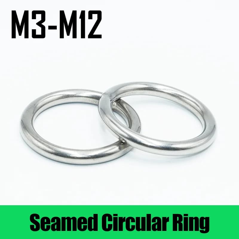 Anello a O in acciaio inossidabile A2 304, anello solido per pesca, anello a O saldato, anello di trazione per animali domestici, anello di trazione per reti da pesca, anello di appendimento, non sbiadisce mai
