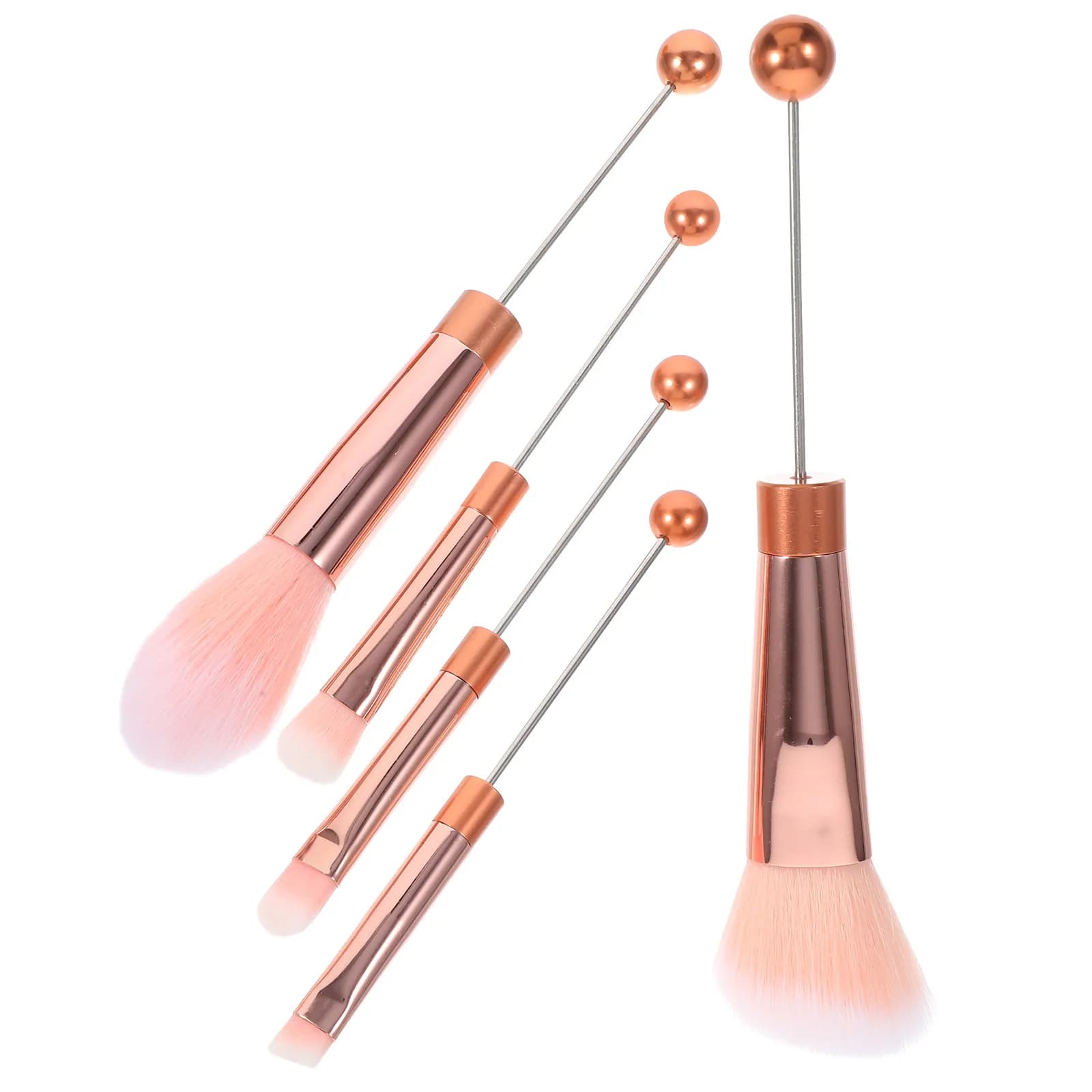 Set of 5 Essential Makeup Brushes for Women, Umbrella Brushes, Blush, Cypria and Corrector, Compact Design for Daily Use and Travel