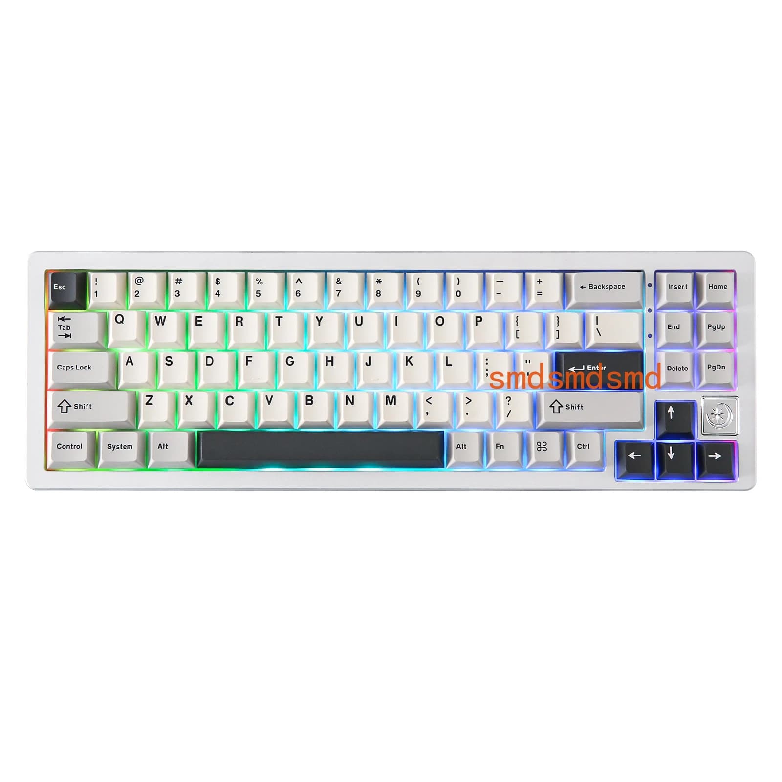 AL71 CNC Silver Aluminum Mechanic Keyboard, 71 Hot-Swap Keyboard, Gasket Compact Keyboard for Mac and Win