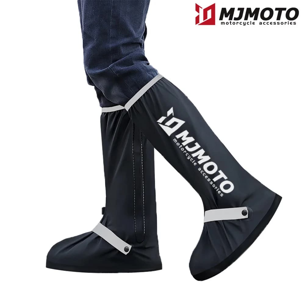 Stivali da pioggia a tubo alto per moto Calzature antiscivolo riflettenti impermeabili Moto Ciclismo Bici Accessori di protezione riutilizzabili