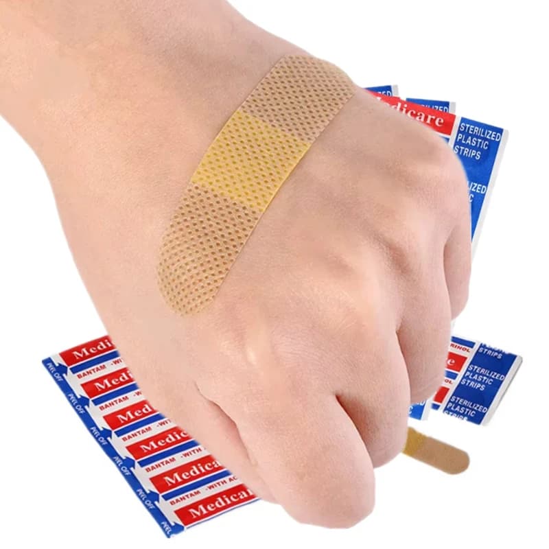100 Pz/set Non tessuto Cerotto di Primo Soccorso Gesso Medicazione Della Ferita Patch Traspirante Benda Adesiva di Primo Soccorso Woundplast Nastro