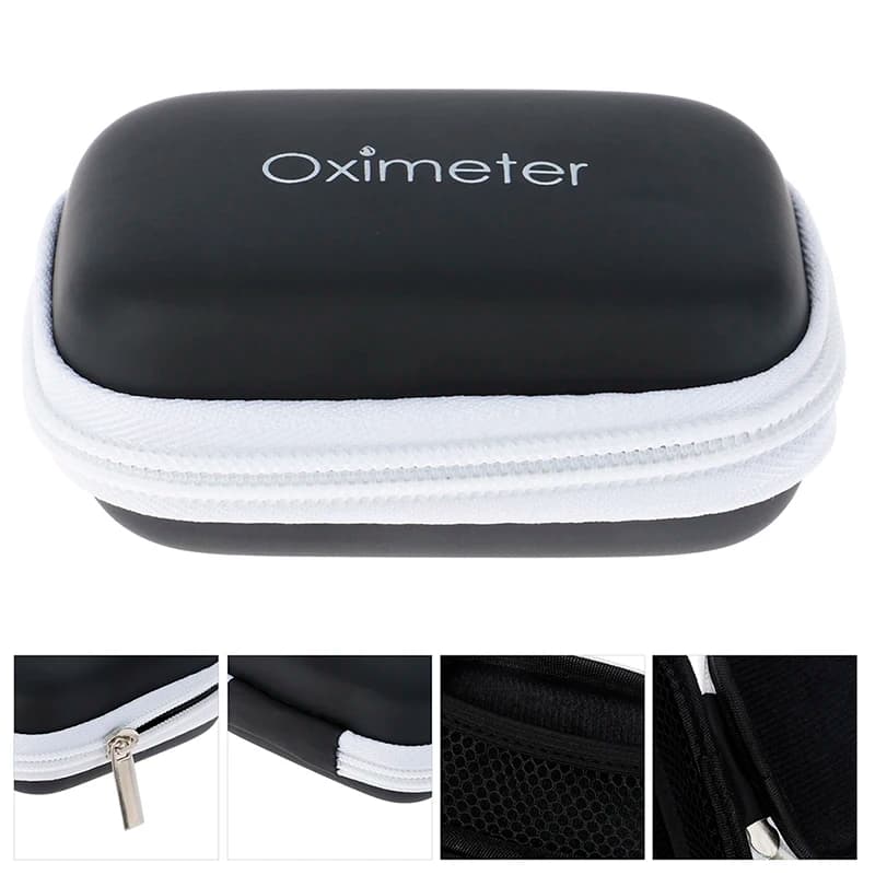 Pulsossimeter Monitor finger pulse oxymeter digital oxygen meter bag with zipper