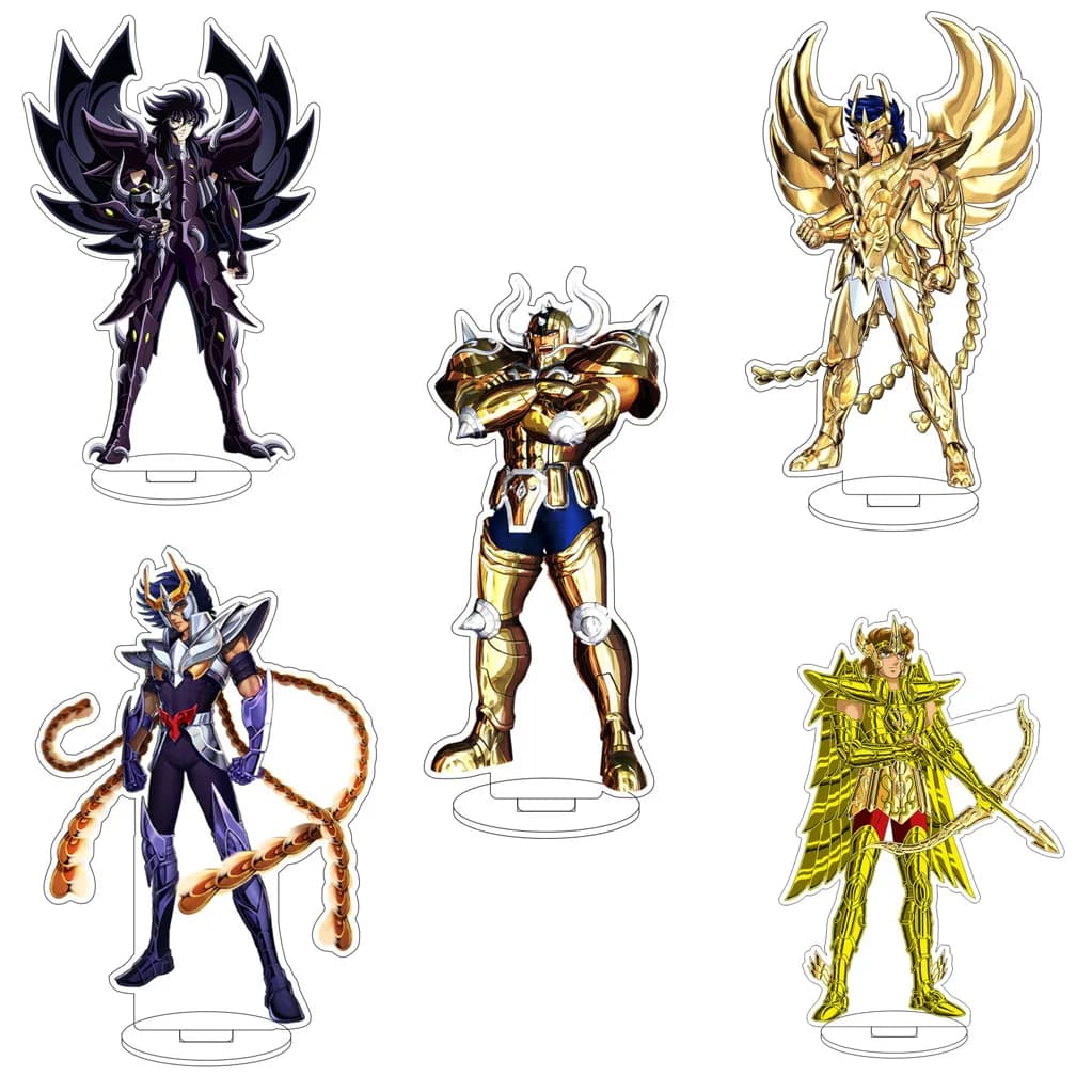 16CM Anime Saint Seiya Hasgard Ilias Saphiri Athena Sasha Sage Regulus Seiya Cos Acrylic Figure Stand Ornaments Exquisite Gifts