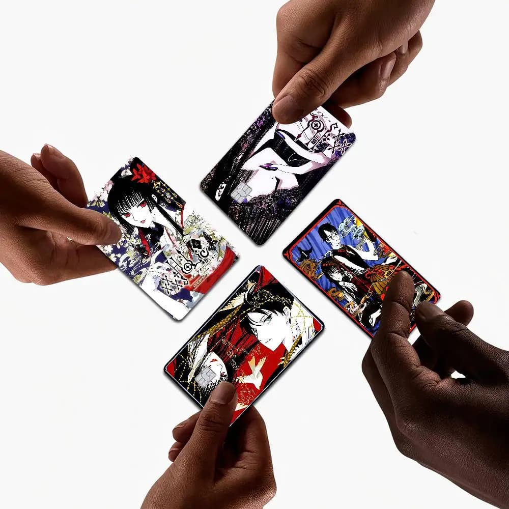 Anime XxxHolic Classic Vintage Gioco Anime Pellicola adesiva Custodia in pelle per piccola grande senza chip Debit Carta di credito Lato anteriore