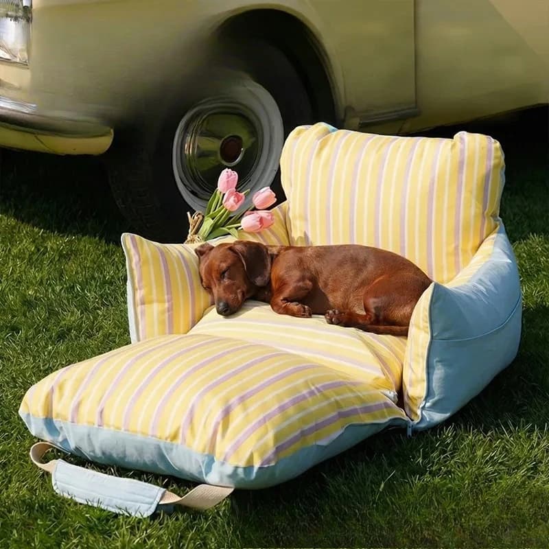 Car Dog Bed Cat Removable and Washable Car Travel Small Dog Bed Warm Sleeping Pad Dogs Accessories