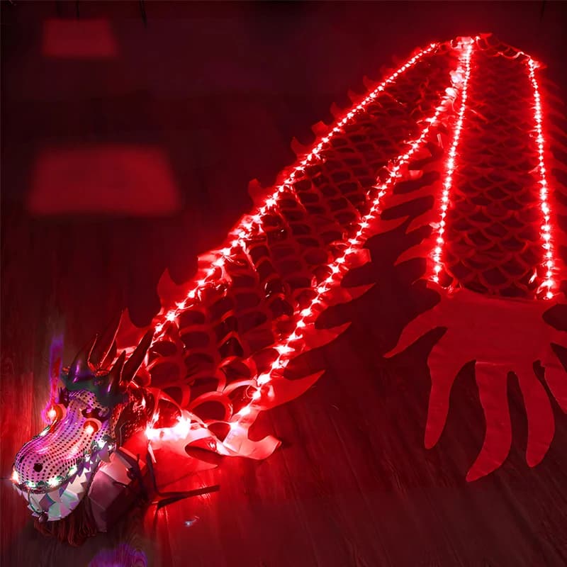 3/5 meters LED glowing dance of the Chinese dragon Dragon Festival Puntelli for school shows New Year's Dance Party Spring Festival