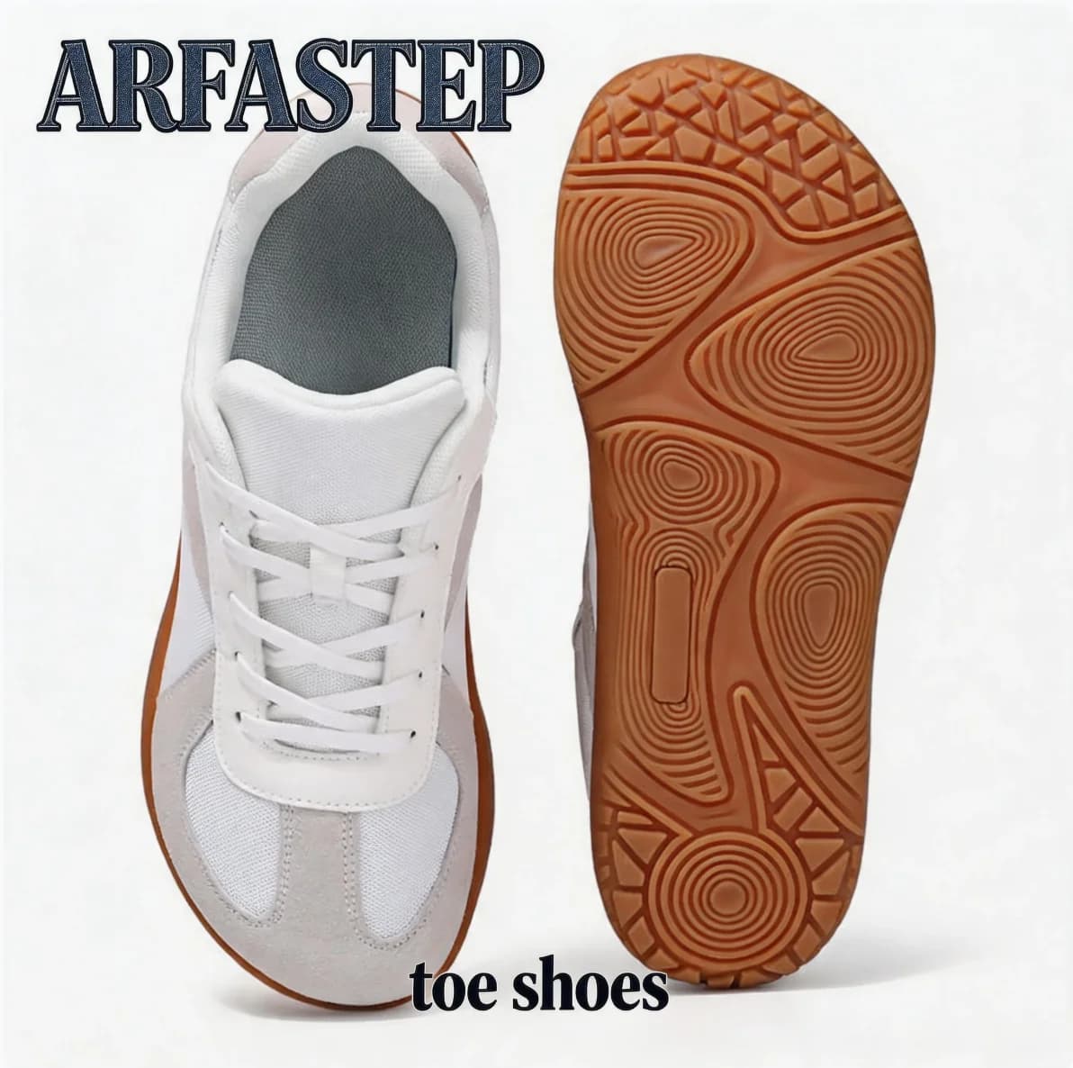 ARFASTEP toe shoes Men's Shoes Casual Soft Sole Wide-Toe Shoes Walking Sneakers Breathable Mesh Comfortable Barefoot Shoes