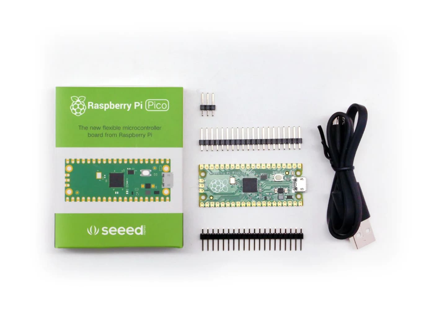 Kit Base Raspberry Pi Pico, Flexible Microcontroller Card Based on the Raspberry Pi RP2040 Chip up to 133MHz