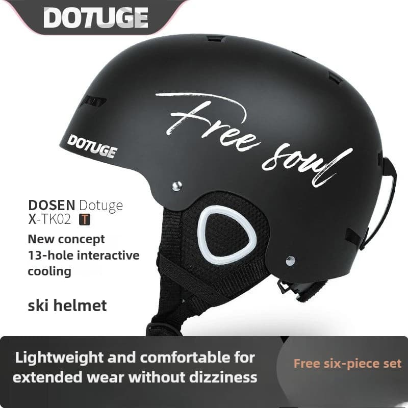 ​​DOTUGE New Unisex Adult Ski Snowboard Helmet One Piece Molded Warm Safety Protective Gear for Men Women​​