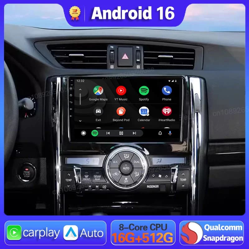Android 16 Car Radio GPS For TOYOTA REIZ Mark X 2010 2011 - 2015 Carplay Auto Navigation DSP Head Unit Video Player 2 Din Stereo