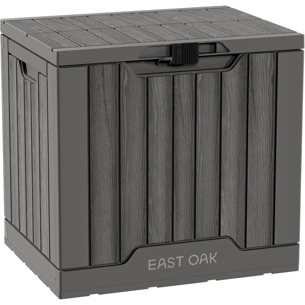 Outdoor Container Waterproof 31 Gallon for Patio Bearings and Garden Tools, Grey