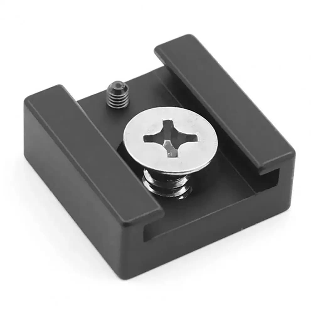Camera Hot Shoe Bracket Camera Hot Shoe Mount Adapter 1/4-inch Thread Screw Aluminum Alloy Bracket Action Sports Camera
