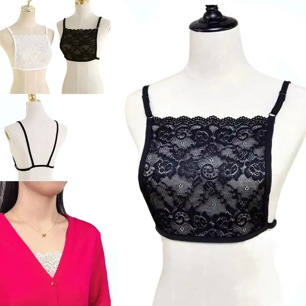 Accessories with fake lace collar, breathable anti slip cover for underwear, prevents exposure and loss of light, women's lace cover