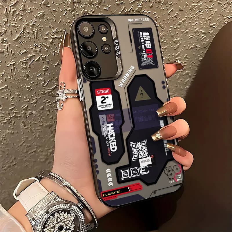 Cover Opaca Hacker Creative Mecha for Samsung Galaxy S26 S25 S24 S23 S22 S21 S21 Ultra Plus FE A56 A36 A36 A16 A33 A34 A35