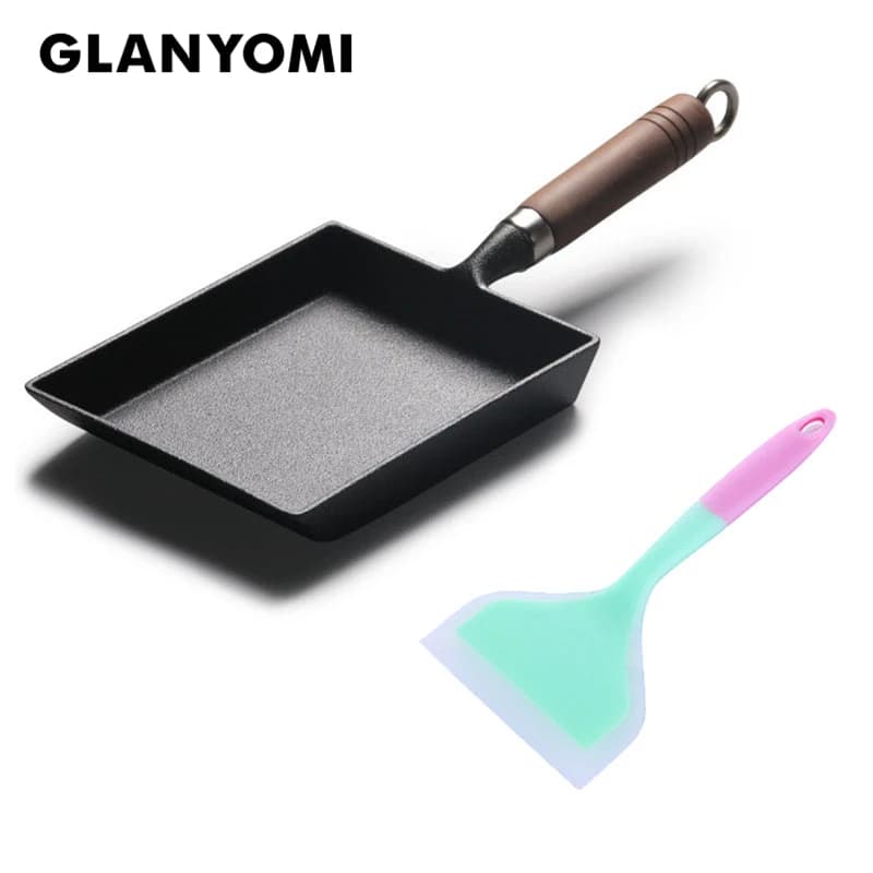 2 pcs/set Ghisa Eggs pan + Turner in Silicone/Anti-stick Frying pan Mini Tamagoyaki Padella/Pentole