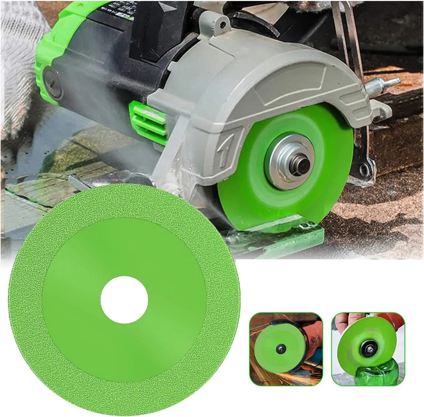 Disco da taglio per vetro da 22 mm, lama diamantata da 100 mm per marmo, giada, cristallo, bottiglie di vino, utensile per taglio e molatura