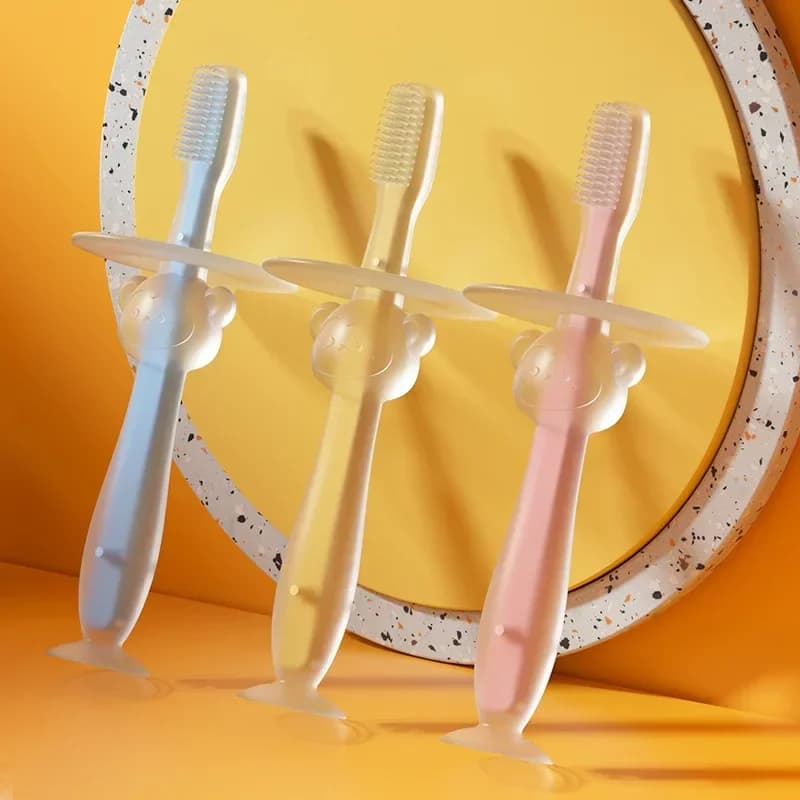Massaggiagengive Infant Training 100% 1PC Food Grade Manico morbido Gomma siliconica flessibile Spazzolino da denti per bambini Prezzo di fabbrica