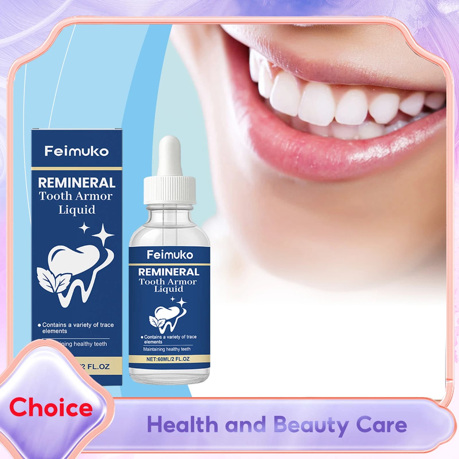 Liquid for Denti Care with Hydroxypatite, Fresh Food, Efficiently Allevia Dentali Allegies, Removes Macchies, Deep Cleaning, Protective Serum for Genghives