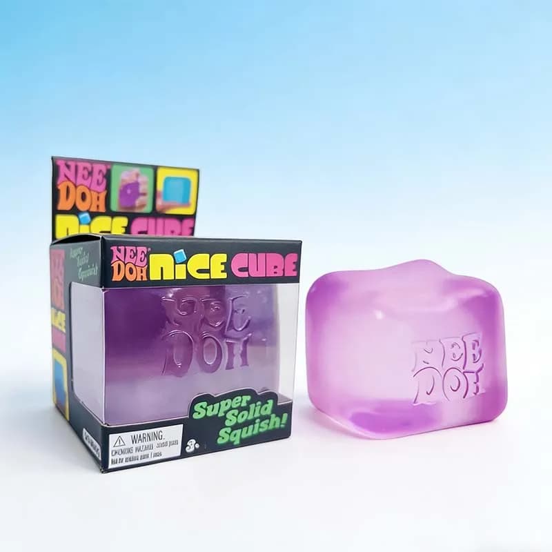 Needoh Nice Cube Sensory Fidget Cube Antistress per Ansia e Concentrazione, Giocattolo da Scrivania per Bambini e Adulti con Autismo