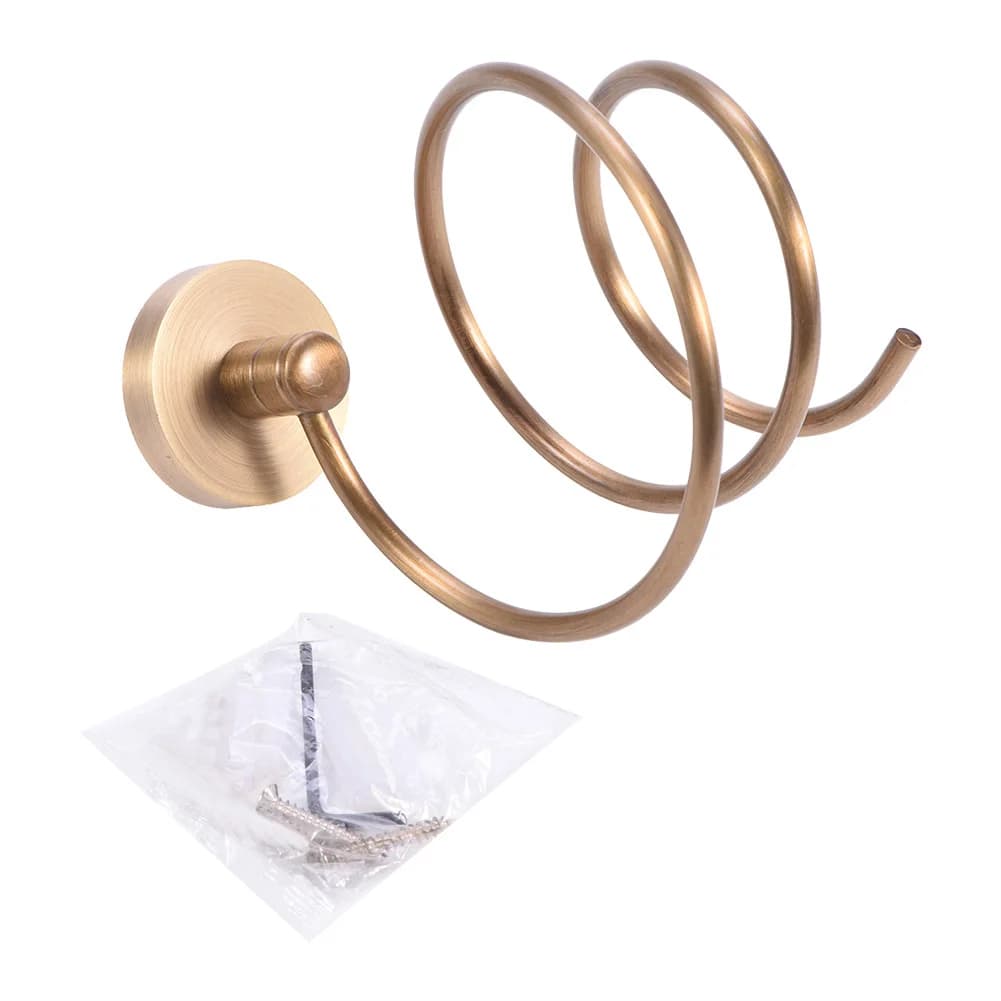 Hair Care Tools Holder Hair Dryer Holder Brass Antique Hidden Mounted for Bathroom Bedroom for Luxury Hotels
