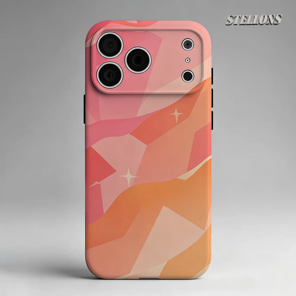 Custodia per telefono con gradiente rosa-arancione per custodia magnetica per iPhone 17 16 15 14 13 Pro Max Plus, custodia robusta a strato singolo/doppio