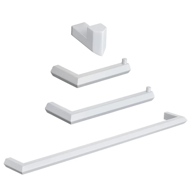Moda bianco accessori hardware per il bagno portasciugamani mensola a muro portasciugamani portarotolo accappatoio gancio appendiabiti