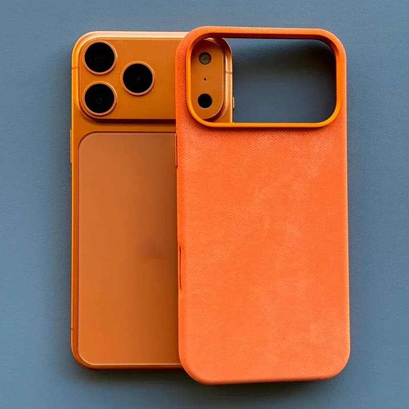 Custodia Protettiva Magnetica in Flanella Originale Compatibile con iPhone 17 16 15 14 Pro Max, Cover Posteriore per Ricarica Wireless