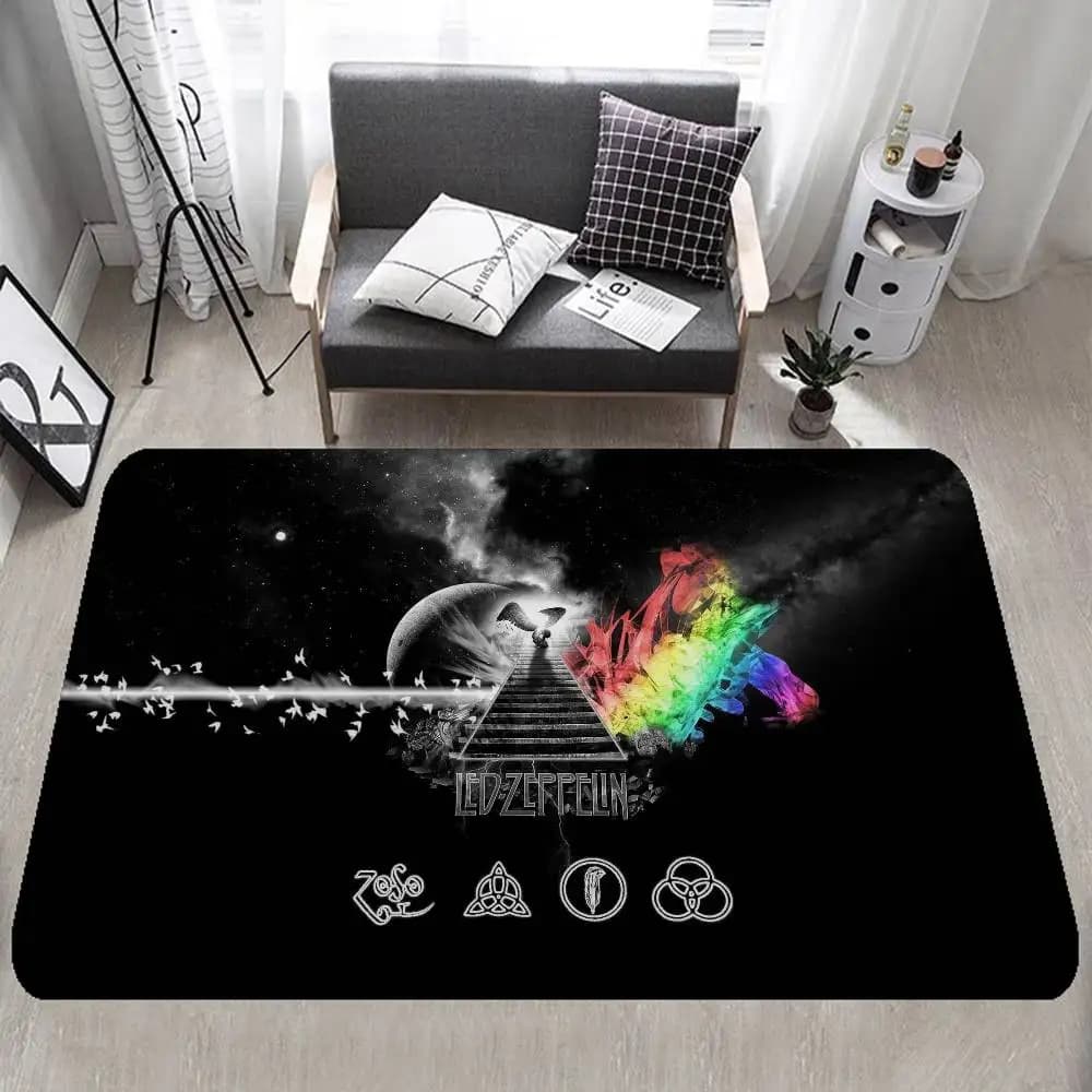Vintage L-Led Z-Zeppelin Carpets, Cheap, Anti-slip, Modern for Living, Balcony, Printed, Bedroom Carpets