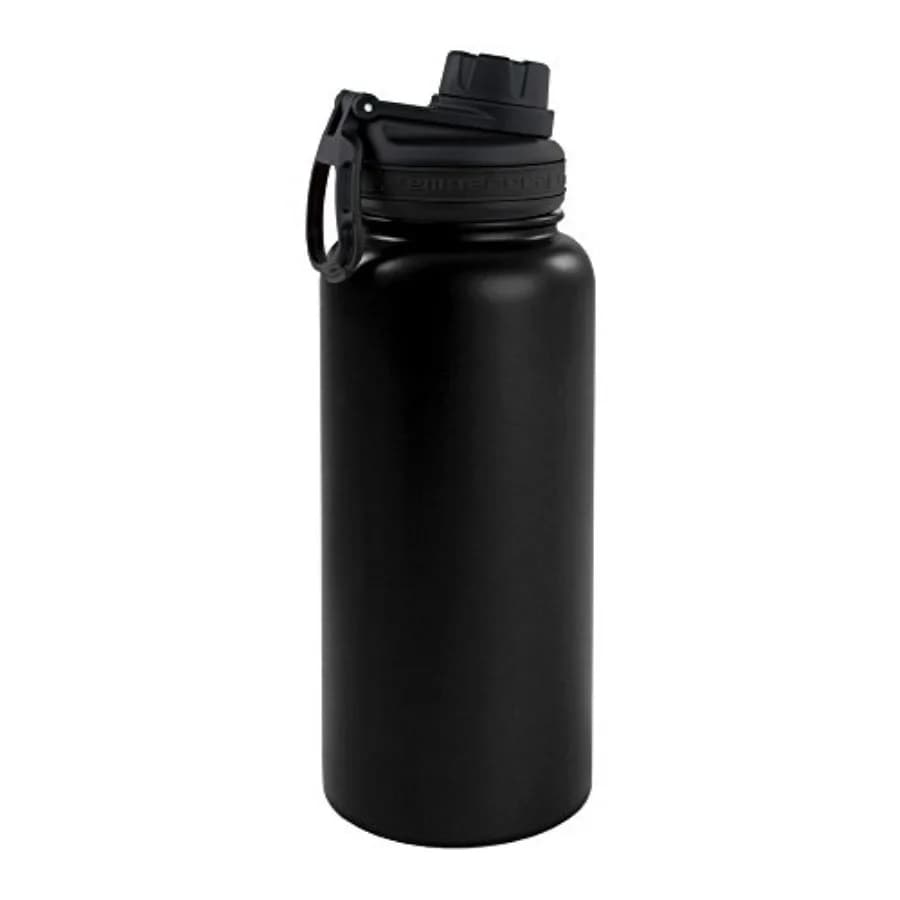 32 oz Vacuum Insulated Sport Bottle Custom Laser Engraved Options Stainless Steel, Double-Walled, Wide Mouth