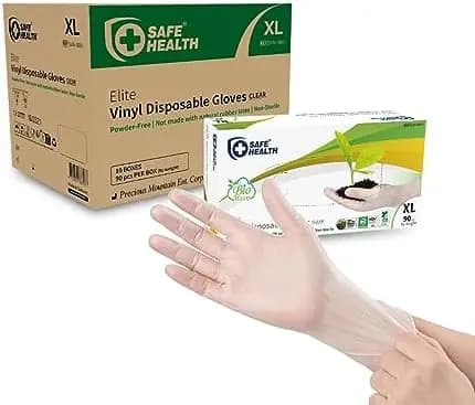 Guanti in Vinile Sicuri ed Ecologici, Certificati USDA, Senza Lattice, Senza Polvere, Extra Large, 3 Mil, Confezione da 900