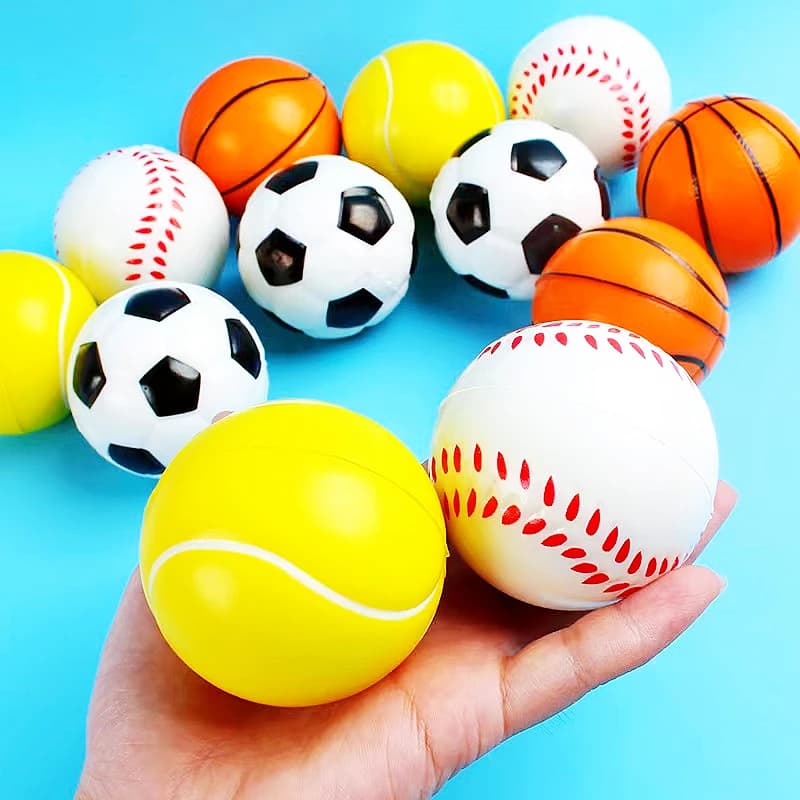 12 PZ 6 CM 7 Modelli Morbido Calcio Basket Baseball Tennis Bambini Regali Festa di Compleanno Pinata Riempitore Giocattoli Per Bambini Giveaway Bomboniere