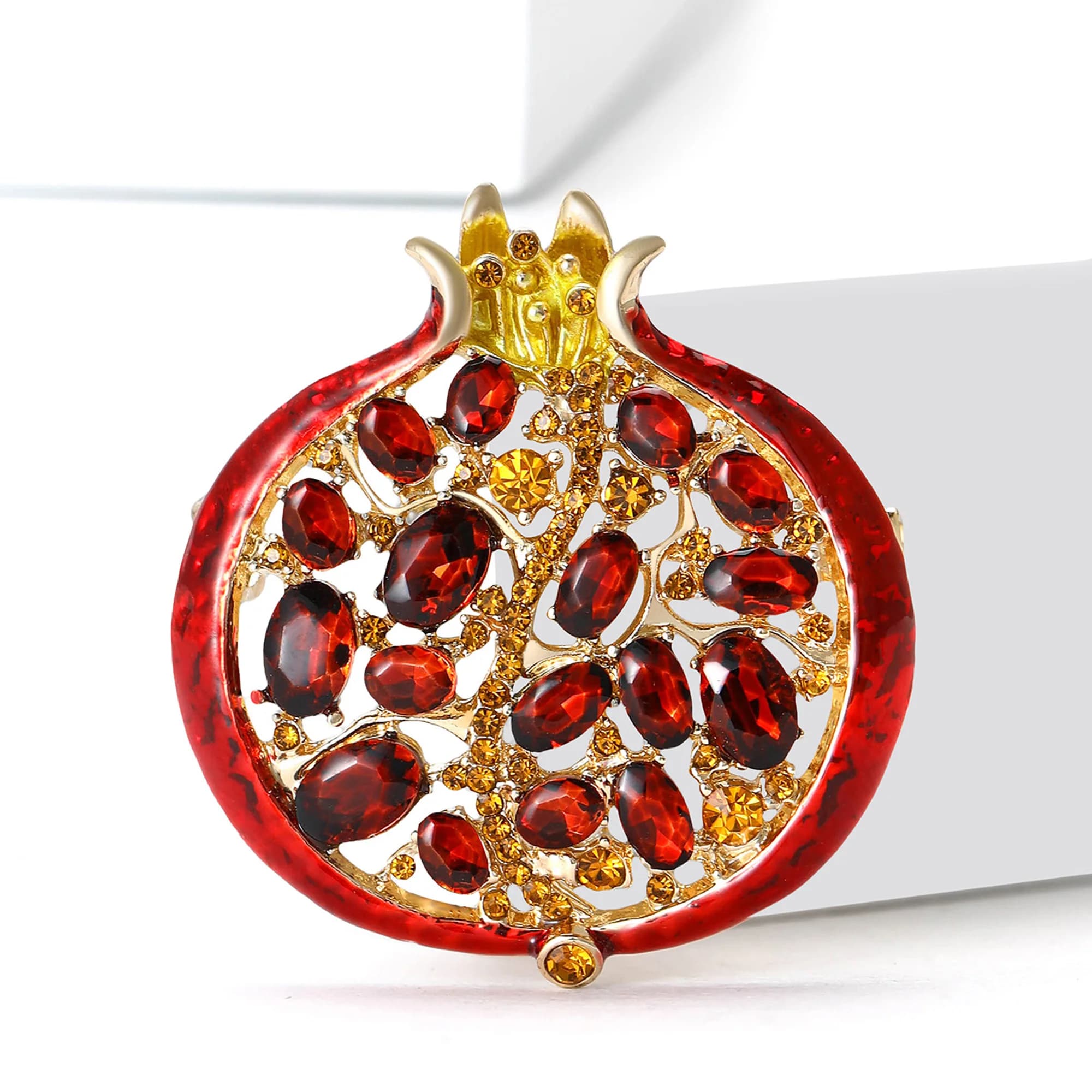 Spille di Lusso con Strass a Forma di Melograno per Donna e Unisex, Spille Creative a Forma di Frutta, per Banchetti, Feste, Zaini, Regali, Accessori di Gioielleria