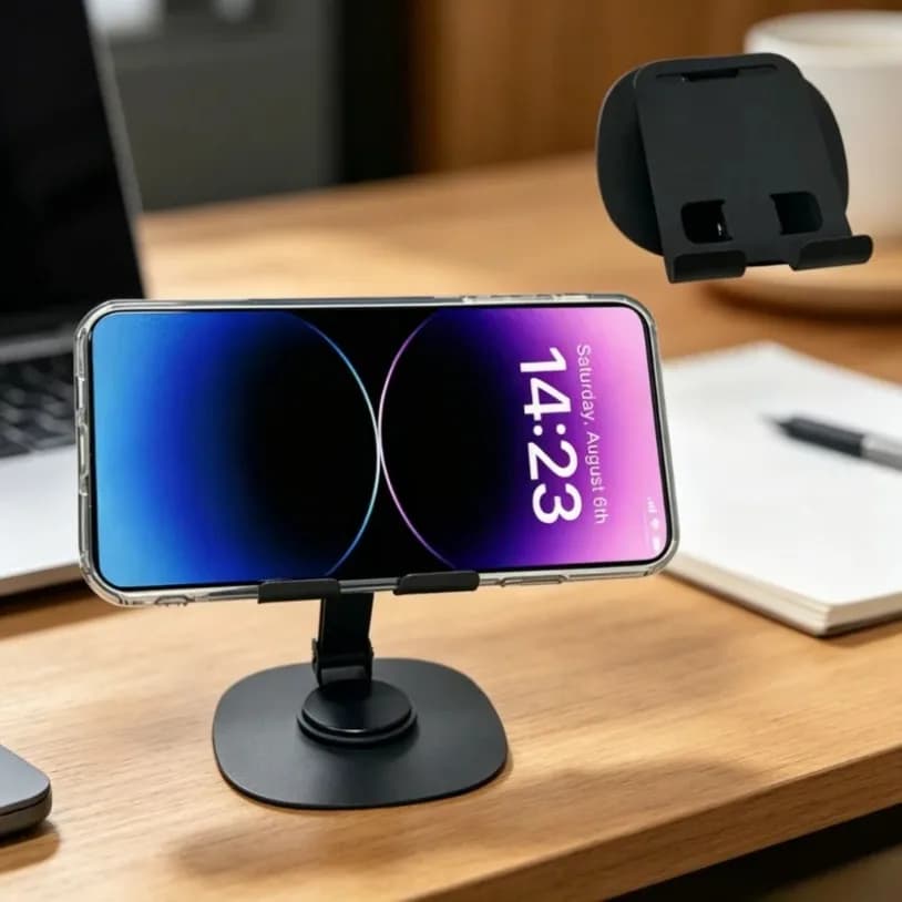 Foldable Lazy Phone Tablet Stand 360° Rotation Metal Desktop Bracket Universal Holder For iPhone Samsung All Smartphones iPad