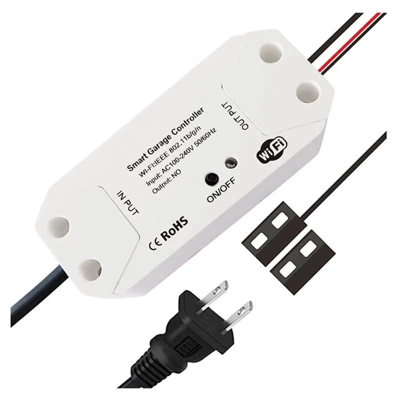 AB08-Tuya WIFI 2.4G Smart Controller for Opening and Closing Garage Door via App, Compatible with Alexa and Google Home