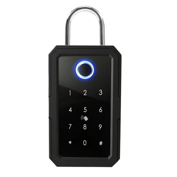 Eseye Smart Anti-Peeping Codice Blocco per Porte in Legno Digitale Znic Lega di Impronte Digitali IC Card Password Scatola Chiave Intelligente da Parete Esterna