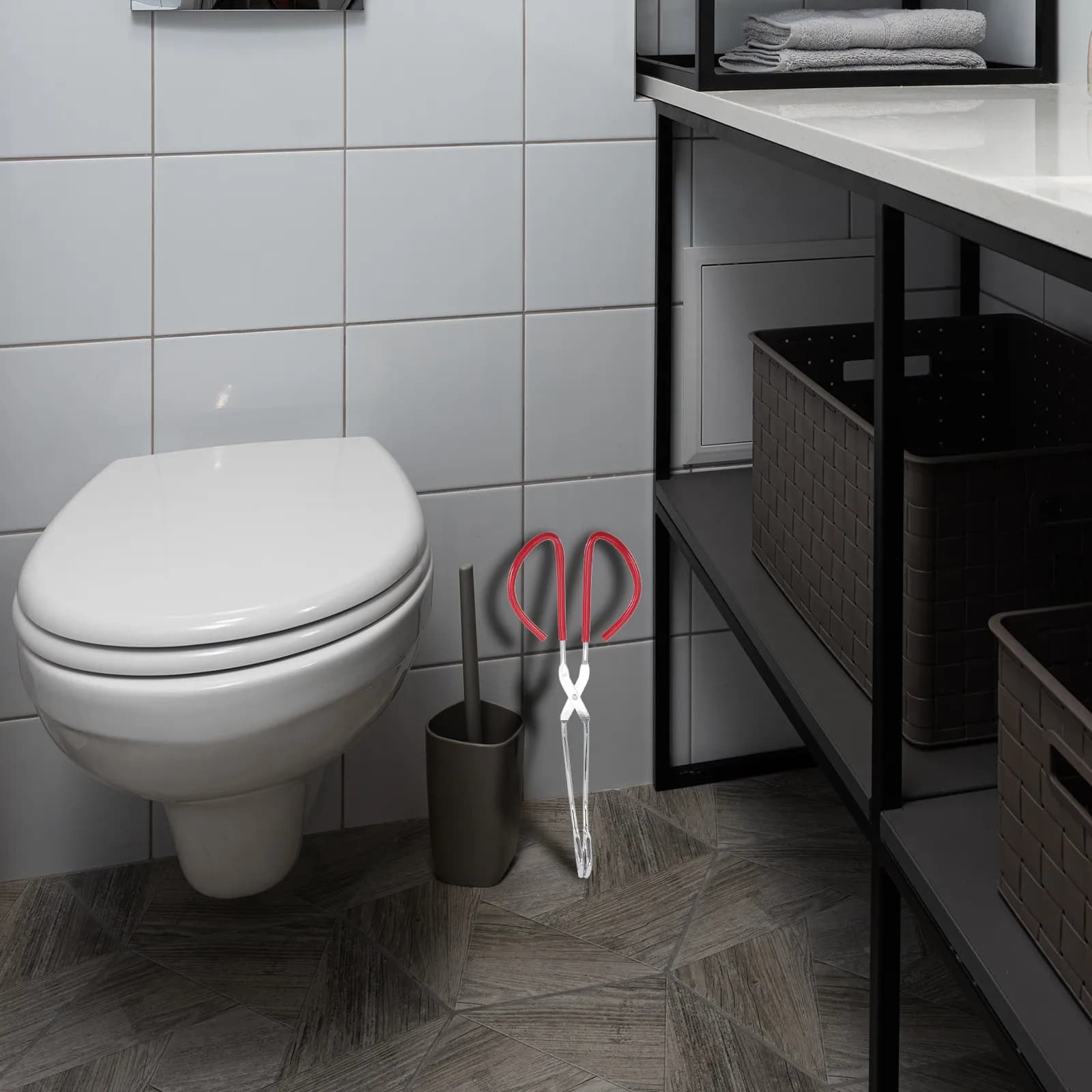 Butt Wipe Assist Tong Stainless Steel Bathroom Aid for Pregnant Disabled Obese Self Toilet Paper Clamp Wipe The Auxiliary Device