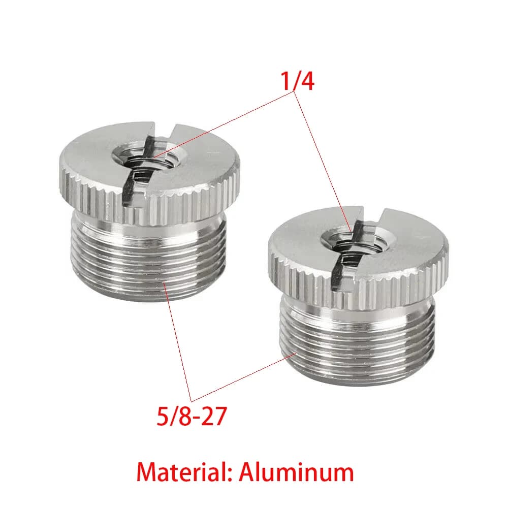 Adattatore a vite 2 x 5/8''-27 maschio a 1/4''-20 femmina per supporto per microfono Adattatori da 5/8" a 1/4" per treppiede e microfono