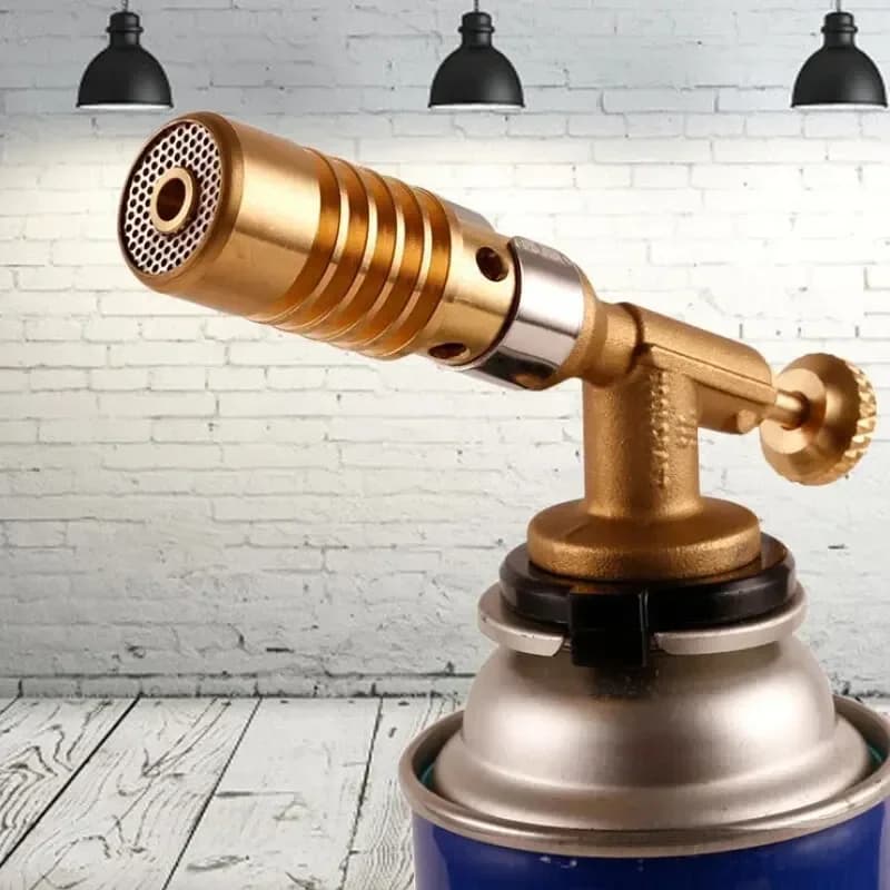 Bruciatore Multifunzione per Saldatura, Torcia a Gas, Pistola a Fiamma per BBQ, Campeggio, Cucina, Accendino, Riscaldamento