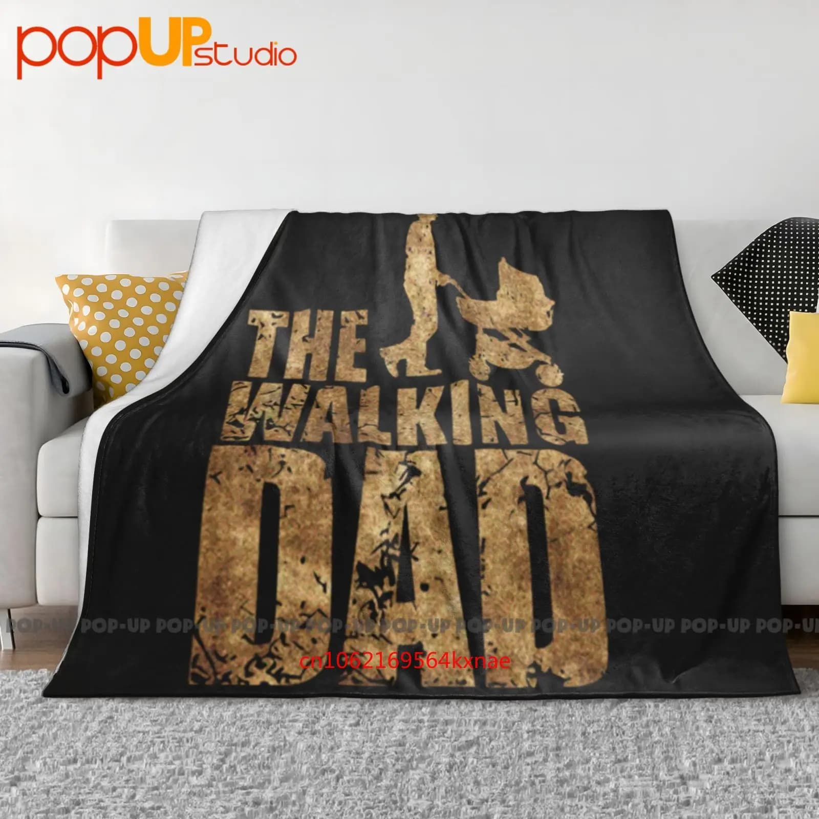 The Walking Dad Parody Papa Kinderwagen Vatertag Coperta ultra morbida Trapunta Copridivano invernale Copriletto