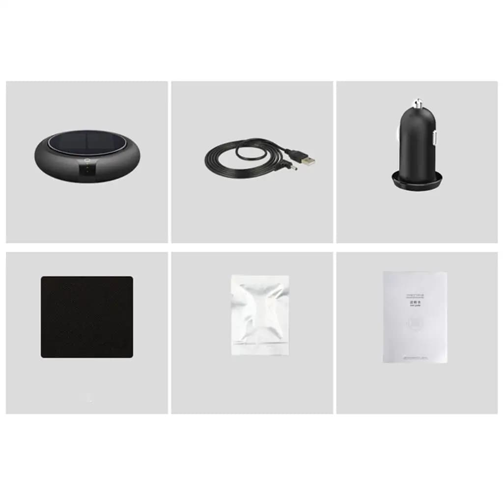 Purificatore d'Aria Intelligente per Auto, Mini Depuratore Portatile a Ioni Negativi, Deodorante Solare per Auto e Ambienti