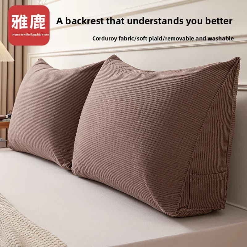 Cuscino Triangolare Morbido Yaluxia, Poggiatesta per Letto e Divano, Supporto Lombare, Cuscino Decorativo per Casa