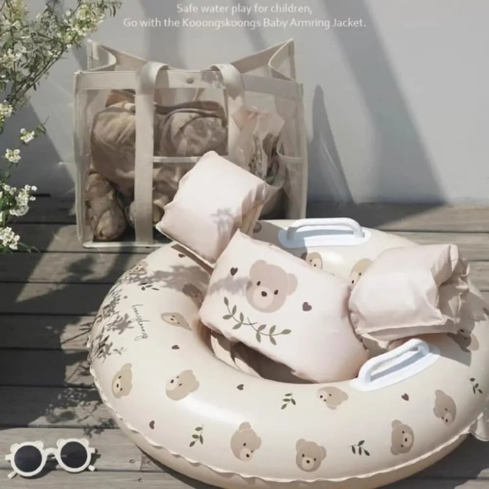 Adjustable Baby Swim Ring Tube Stable Not Falling Off Baby Swimming Circle Anti Rollover No Air Leakage Swimming Pool Floats