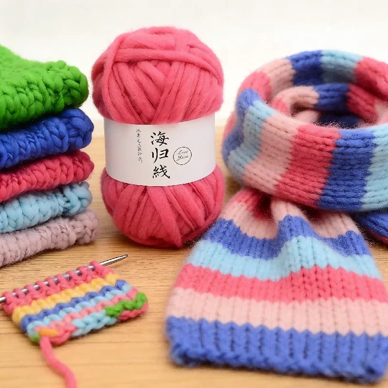 Multicolored Lana Yarn 50g/Pezzo, Fa-da-Te knitwear, Hats, Scarves, Scialli, Sweaters, Knitting Yarn