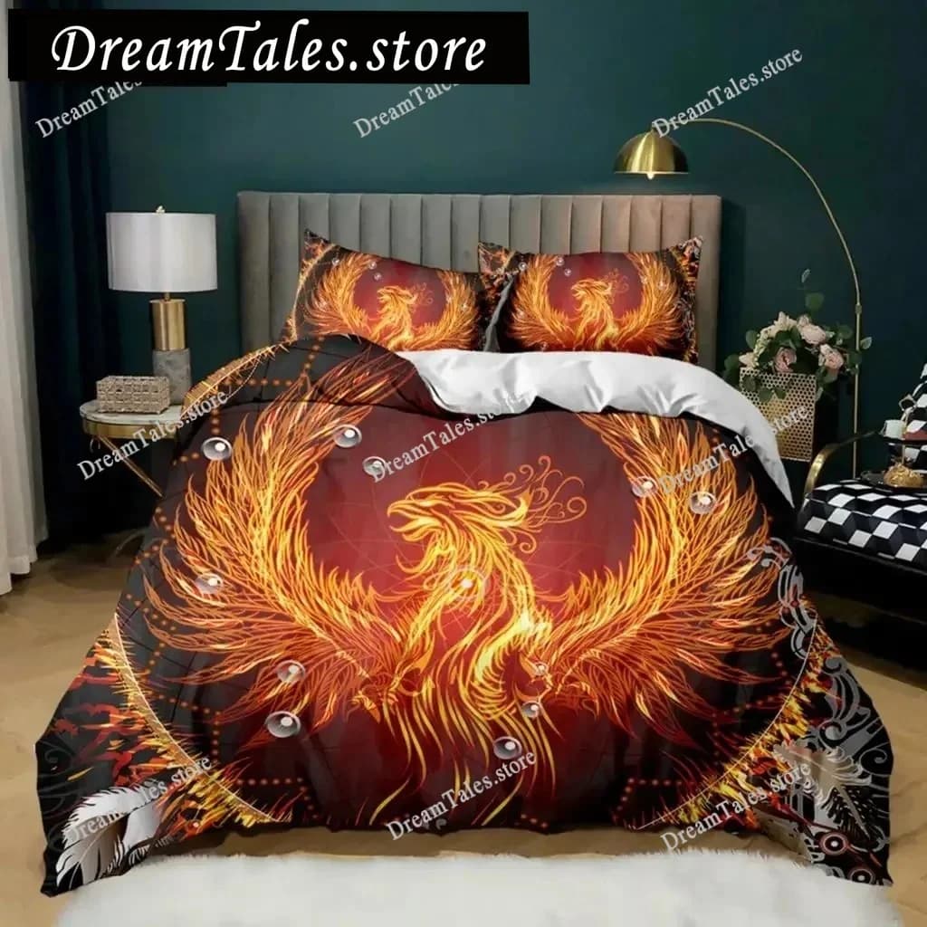 Set Copripiumino Drago Giapponese Bianco Tatsu, Set Biancheria da Letto con Drago Nobile, Copripiumino in Poliestere per Letto Singolo, Matrimoniale, Queen, King