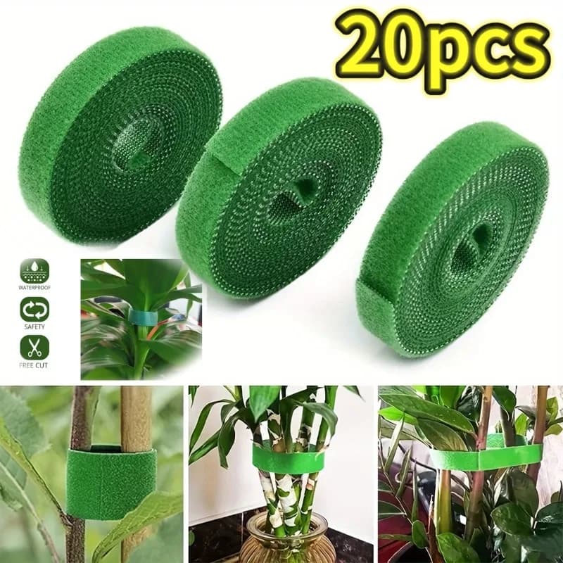 Fascetta per cavi in nylon per piante verdi Ganci per piante autoadesivi regolabili Supporto per anelli Fasciatura per spago da giardino Strisce di nastro di fissaggio riutilizzabili