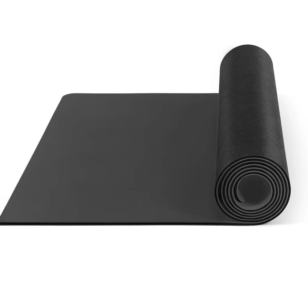 Eco-Friendly Natural Leather Circle Yoga Mat Thick 5mm PU Rubber with PVC Bag Waterproof Non-Slip Fitness Gym Use Embossed Logo