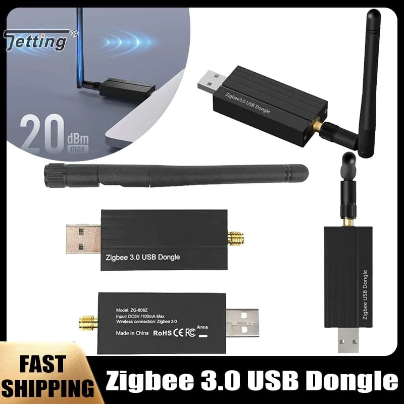 ZigBee 3.0 Dongle USB Antenna staccabile universale per hub gateway wireless open source per assistente domestico Smart Home