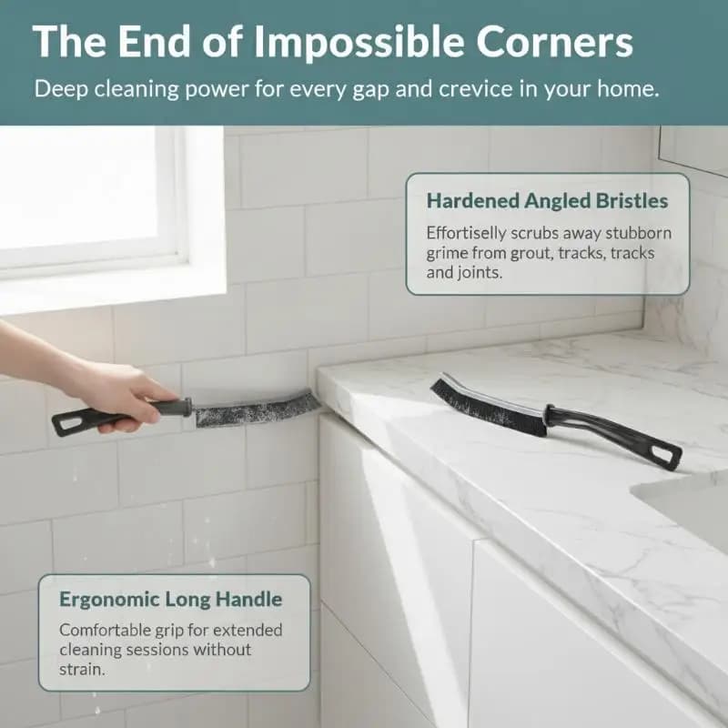 2Pcs Multi-scene Gap Cleaning Brush Stiff Bristle Cleaner for Home Kitchen Tile Toilet Narrow Dead Angles
